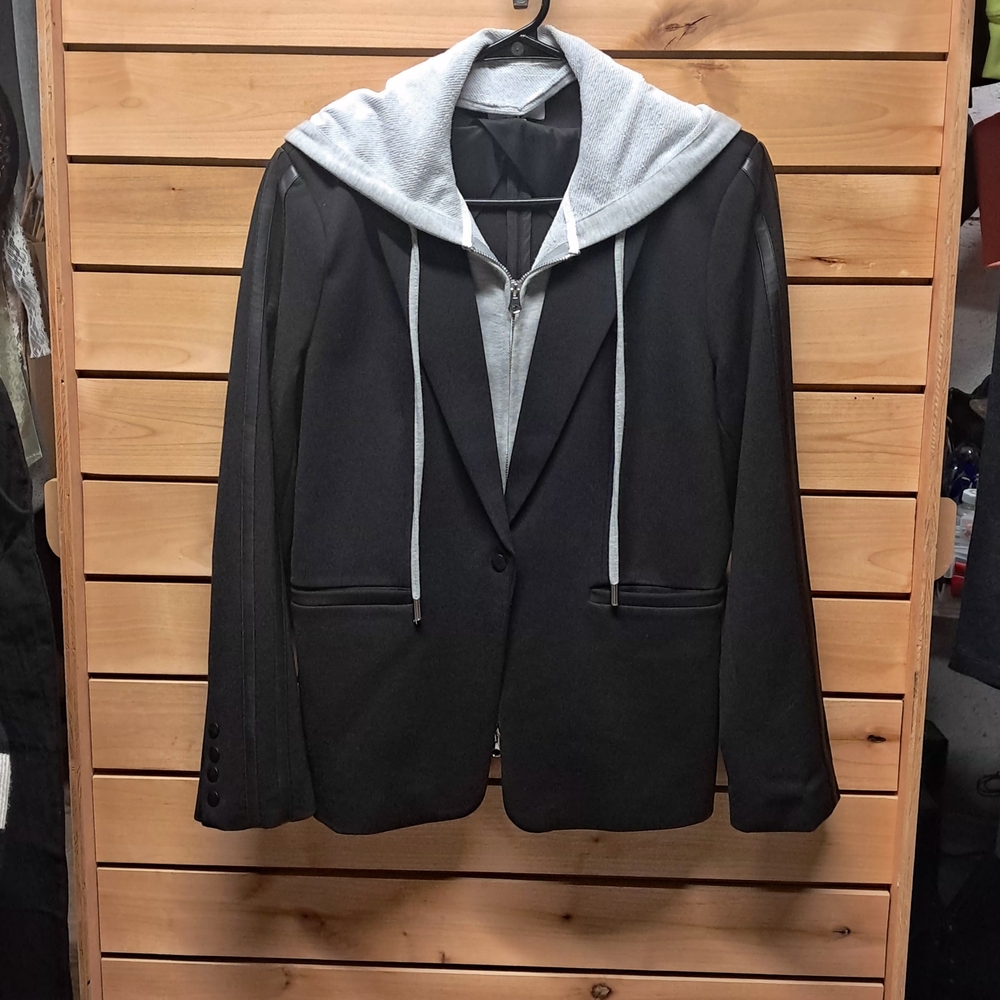 Evereve St. Ives Blazer With Hoodie Insert Size L - Picture 2 of 6
